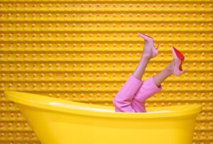 yellow bathtub