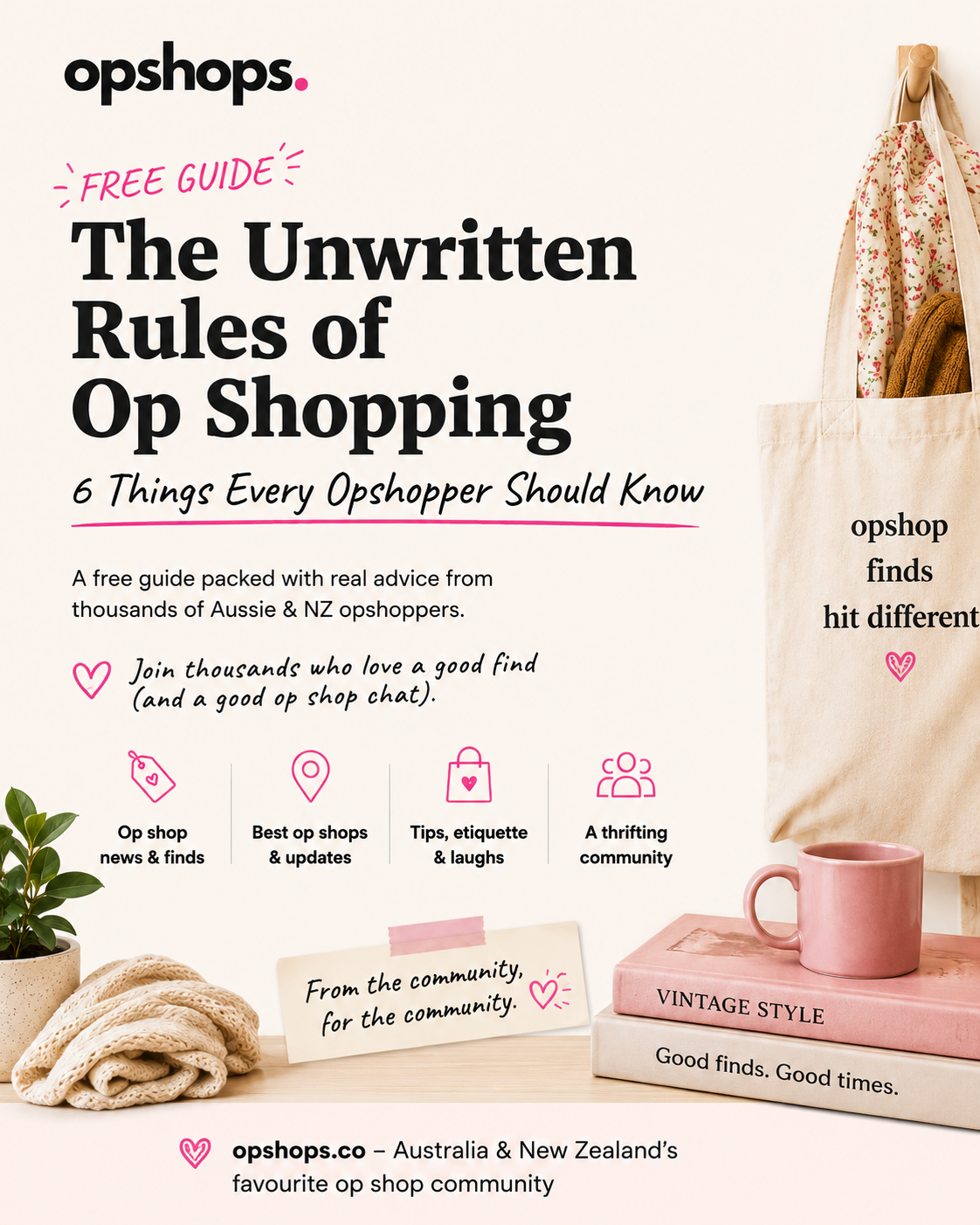 Join 1 free guide | Op Shops