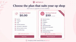 pricing | Op Shops