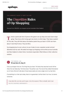 unwritten rules of op shopping pdf | Op Shops